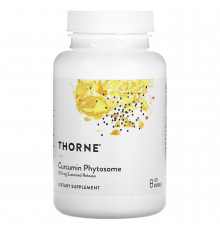 Фітосома куркуміну, Curcumin Phytosome, Thorne, 500 мг, 120 капсул пролонгованого вивільнення
