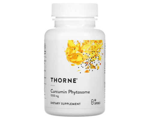 Фітосома куркуміну, Curcumin Phytosome, Thorne, 60 капсул (500 мг на капсулу)