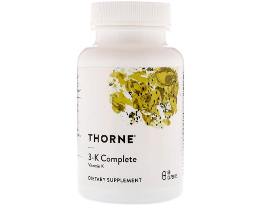 Вітамін 3-К, 3-K Complete, Thorne, 60 капсул