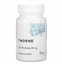 Піколінат цинку, Zinc Picolinate, Thorne, 30 мг, 60 капсул