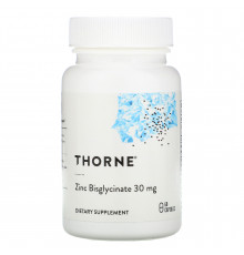 Цинк бісгліцинат, Zinc Bisglycinate, Thorne, 30 мг, 60 капсул