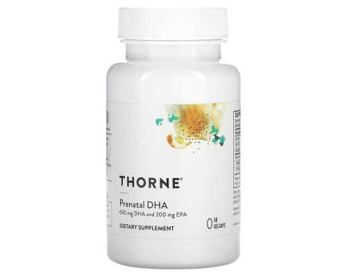 ДГК для вагітних, Prenatal DHA, Thorne, 60 гелевих капсул