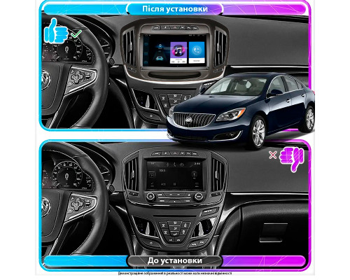 Штатная магнитола Lesko для Buick Regal V Рестайлинг 2013-2017 экран 9" 1/16Gb Wi-Fi GPS Base