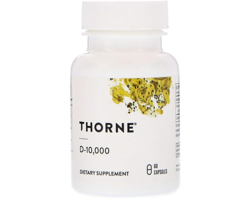 Вітамін D-10000, Vitamin D, Thorne, 60 капсул (250 мкг на капсулу)