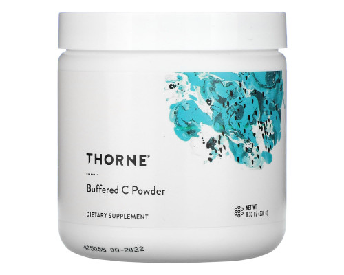 Вітамін С, Buffered C Powder, Thorne, буферізований, порошок, 236 г.
