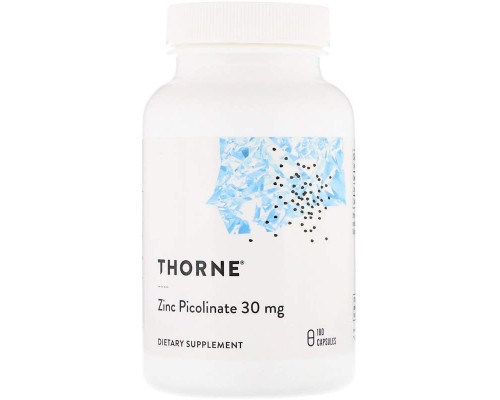 Піколінат цинку посилений, Zinc Picolinate, Thorne, 30 мг, 180 капсул