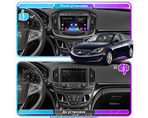 Штатная магнитола Lesko для Buick Regal V Рестайлинг 2013-2017 экран 9" 2/32Gb Wi-Fi GPS Base