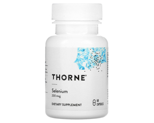 Селен (селенометіонін), Selenium, Thorne, 200 мкг, 60 капсул
