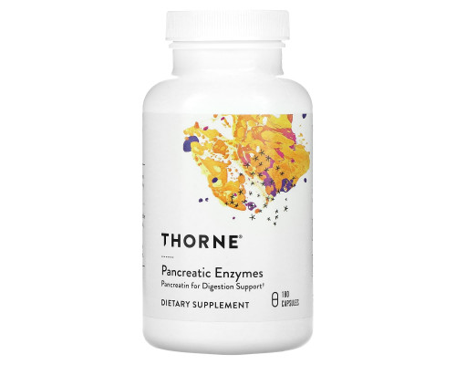Панкреатин, Pancreatic Enzymes, Thorne, 180 капсул (500 мг на капсулу)