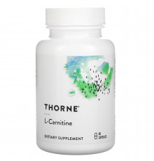 L-карнітин, L-Carnitine, Thorne, 60 капсул