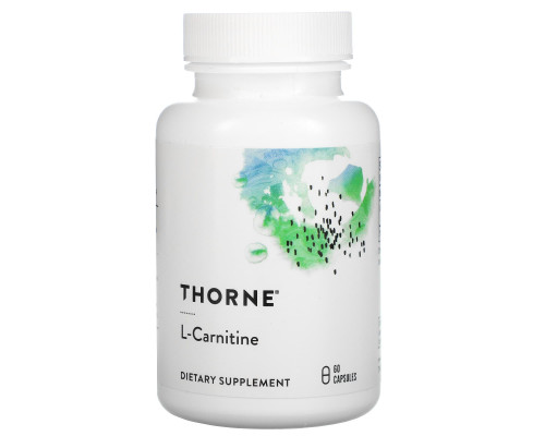 L-карнітин, L-Carnitine, Thorne, 60 капсул