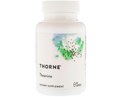 L-Теанін, Theanine, Thorne, 90 капсул (200 мг на капсулу)