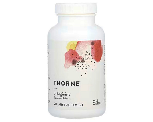 L-аргінін, -Arginine, Thorne, 120 капсул (500 мг на капсулу)