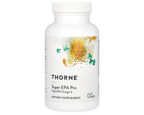 Омега-3, Super EPA Pro, Thorne, концентрат, 120 гелевих капсул