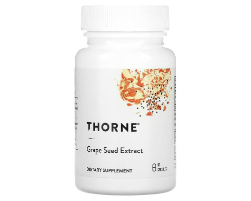 Екстракт виноградних кісточок, Grape Seed Extract, Thorne, 60 капсул (100 мг на капсулу)