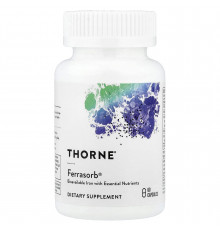 Будівельна формула крові, Ferrasorb, Thorne, 60 капсул