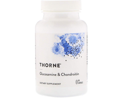 Глюкозамін хондроїтин, Glucosamine & Chondroitin, Thorne, 90 капсул