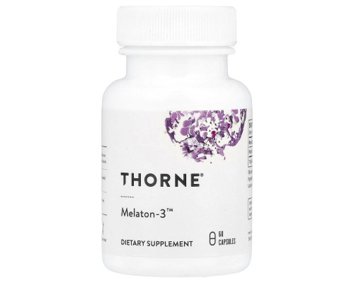 Мелатонін-3, Melaton-3, Thorne, 60 капсул (3 мг на капсулу)
