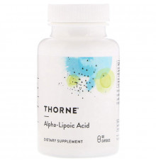 Альфа-ліпоєва кислота, Alpha-Lipoic Acid, Thorne, 60 капсул (300 мг на капсулу)