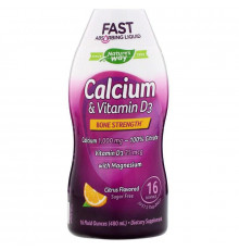 Кальцій і вітамін D3, Calcium & Vitamin D3, Nature's Way, цитрус, 480 мл