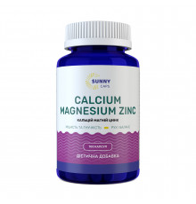 Кальцій, магній, цинк, Calcium, Magnesium, Zinc, Sunny Caps, 100 капсул