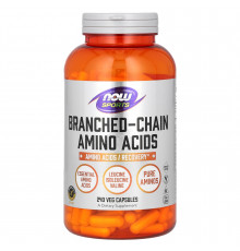 BCAA амінокислоти з розгалуженим ланцюгом, Amino Acids, Now Foods, Sports, 240 капсул