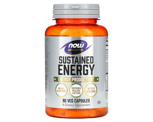 Енергетична формула, Sustained Energy, NOW Foods, 90 вегетаріанських капсул