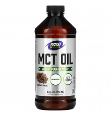 Масло МСТ для схуднення, MCT Oil, Now Foods, Sports, смак шоколадного мокко, 473 мл