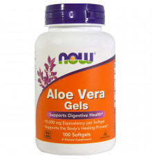Алое вера, Aloe Vera, Now Foods, 10000 мг, 100 гелевих капсул