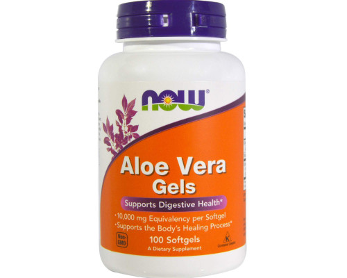 Алое вера, Aloe Vera, Now Foods, 10000 мг, 100 гелевих капсул