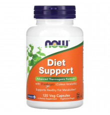 Підтримка здорового метаболізму жирів, Diet Support, Now Foods, термогенна формула, 120 вегетаріанських капсул