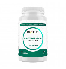 Ашваганда, Ashwagandha, Biotus, 1350 мг, 120 капсул