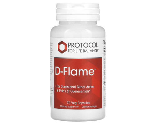 Підтримка здоров'я суглобів та зниження періодичного болю, D-Flame, Protocol for Life Balance, 90 рослинних капсул