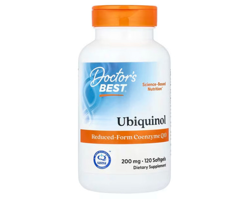 Убіхінол, Ubiquinol, Doctor's Best, 200 мг, 120 капсул
