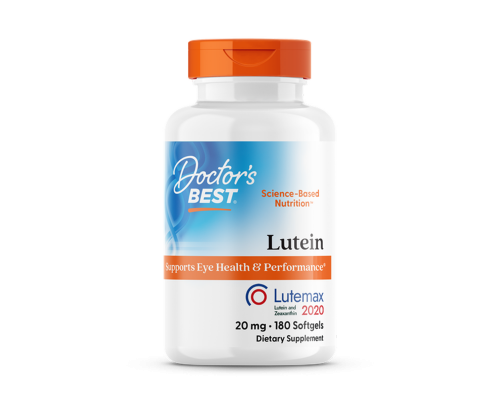 Лютеїн, Lutein, Doctor's Best, лютемакс, 20 мг, 180 гелевих капсул