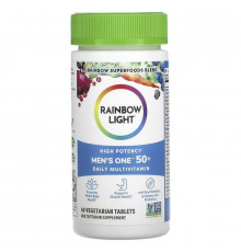 Мультивітаміни для чоловіків 50+, Men's One 50+, Rainbow Light, щоденні, висока потенція, 60 вегетаріанських пігулок