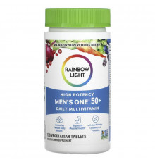 Мультивітаміни для чоловіків 50+, Men's One 50+, Rainbow Light, щоденні, висока потенція, 120 вегетаріанських пігулок