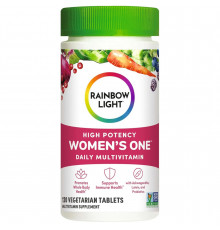 Мультивітаміни для жінок, Women's One High Potency Daily Multivitamin, Rainbow Light, висока ефективність, 120 вегетаріанських таблеток