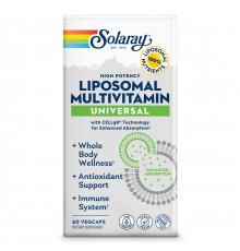 Мультивітаміни ліпосомальні універсальні, Liposomal Multivitamin, Universal, Solaray, 60 вегетаріанських капсул