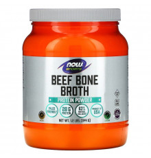 Бульйон із яловичих кісток, Beef Bone Broth, Now Foods, Sports, протеїновий порошок, 544 г