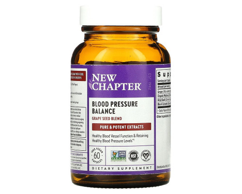 Підтримка артеріального тиску, Blood Pressure, New Chapter, 60 капсул