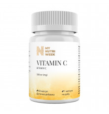 Вітамін С, Vitamin C, My Nutri Week, 500 мг, 60 капсул