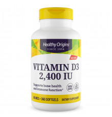 Вітамін D3 з олією МСТ, Vitamin D3, Healthy Origins, 2400 МО, 360 гелевих капсул