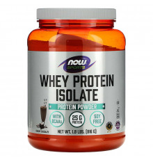 Ізолят сироваткового протеїну, Whey Protein Isolate, Now Foods, Sports, вершковий шоколад, 816 г