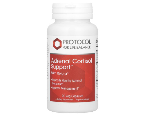Підтримка наднирників, Adrenal Cortisol Support, Protocol for Life Balance, 90 вегетаріанських капсул