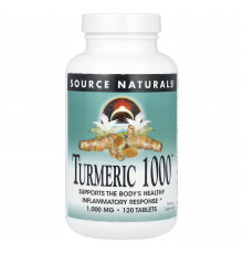 Куркума, Turmeric 1000, Source Naturals, 1000 мг, 120 таблеток