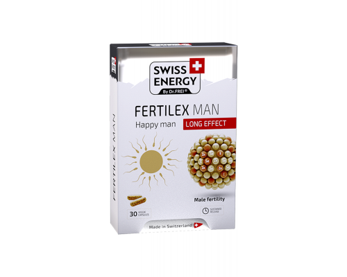 Підтримка фертильності для чоловіків, Fertilex Men, Swiss Energy, комплекс продовженої дії, 30 веганських капсул
