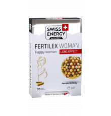 Підтримка фертильності для жінок, Fertilex Woman, Swiss Energy, комплекс продовженої дії, 30 веганських капсул