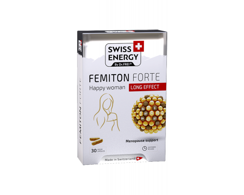 Підтримка при менопаузі, Femiton Forte Woman, Swiss Energy, комплекс продовженої дії, 30 веганських капсул