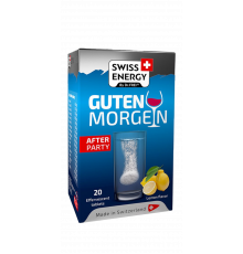 Антипохмільний комплекс, GUTEN MORGEN No Hangover, Swiss Energy, смак лимона, 20 шипучих таблеток